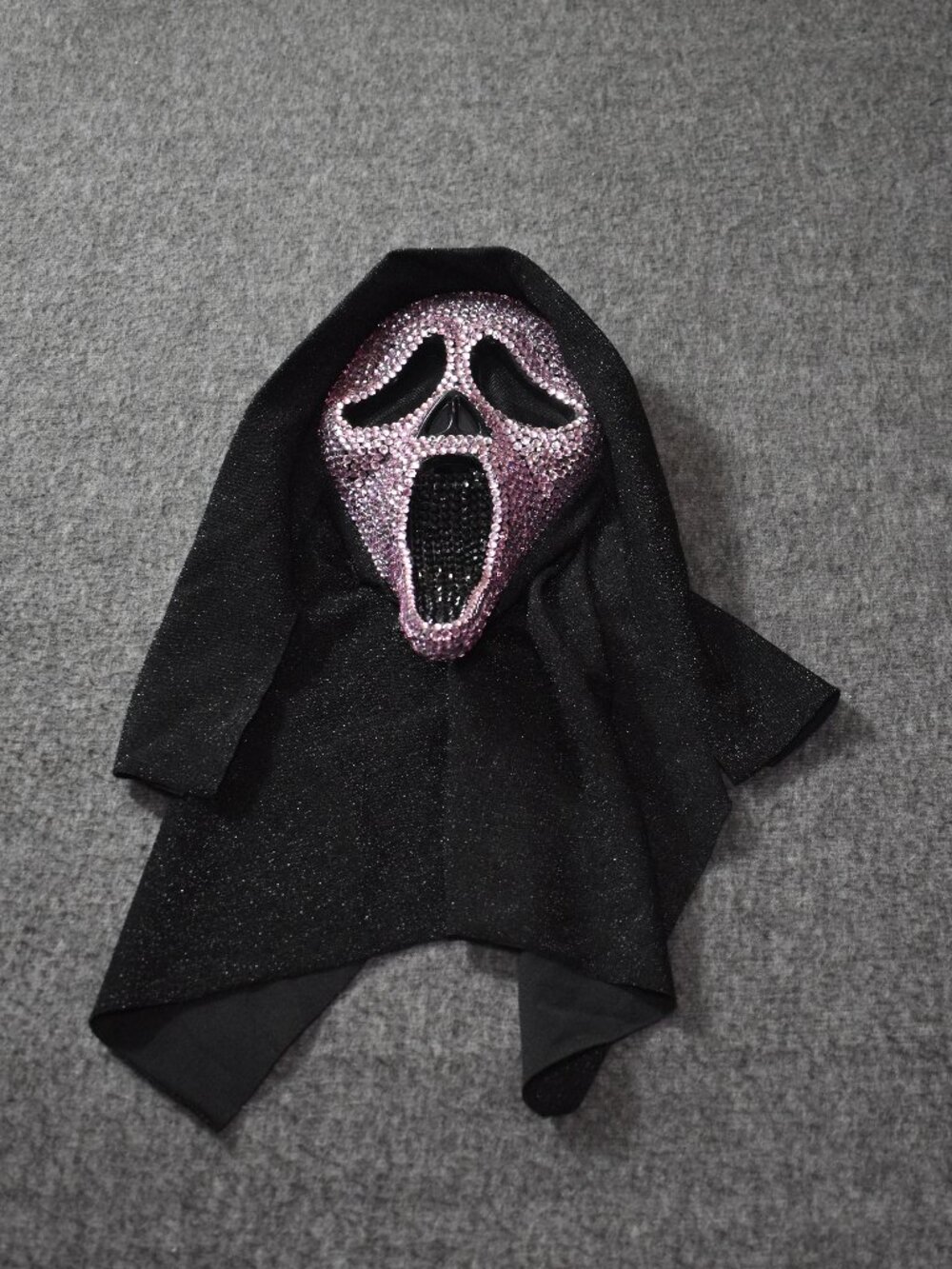 Ghost Face Pink Bedazzled Rhinestone Bling Full Mask SCREAM